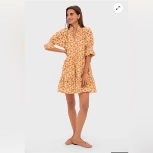 HYACINTH HOUSE Tuckernuck Burnt Orange Floral Sawyer Mini Dress NWT M
